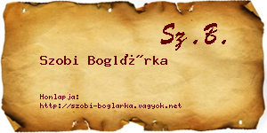 Szobi Boglárka névjegykártya