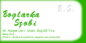 boglarka szobi business card
